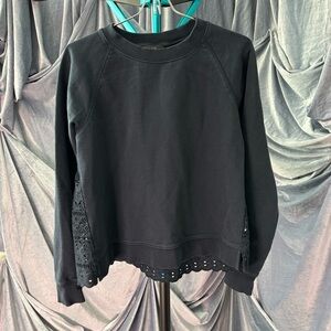 Jcrew navy lace back sweatshirt size small